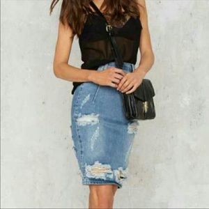 One Teaspoon Freelove Ford denim skirt